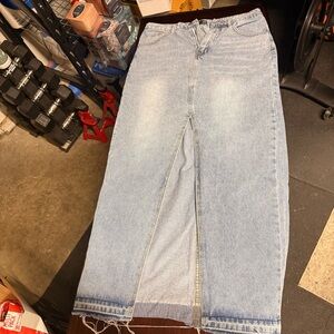 White Fox Light Blue Denim Maxi Skirt